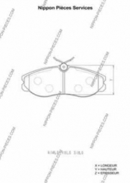 Комплект тормозных колодок NPS N360N59