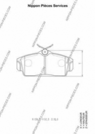 Комплект тормозных колодок NPS N360N79