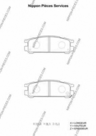 Комплект тормозных колодок NPS S361U02