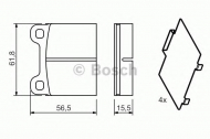 Комплект тормозных колодок BOSCH 0 986 466 302