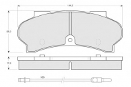 Комплект тормозных колодок PROCODIS FRANCE PF1240