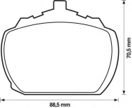 Комплект тормозных колодок BENDIX 571233B