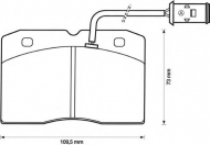 Комплект тормозных колодок BENDIX 571422B