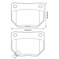 Комплект тормозных колодок BENDIX 572645B