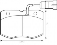 Комплект тормозных колодок BENDIX 573081B