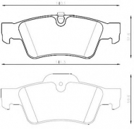 Комплект тормозных колодок BENDIX 573202B