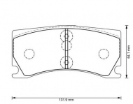 Комплект тормозных колодок BENDIX 573372B