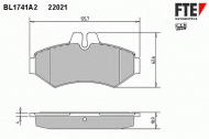 Комплект тормозных колодок FTE BL1741A2