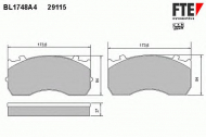 Комплект тормозных колодок FTE BL1748A4