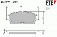 Комплект тормозных колодок FTE BL1407A1