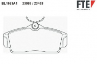 Комплект тормозных колодок FTE BL1683A1