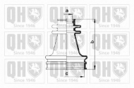 Комплект пыльника QUINTON HAZELL QJB256
