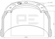 Тормозный барабан PE Automotive 036.418-00A