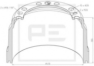 Тормозный барабан PE Automotive 146.137-00A