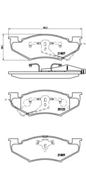Комплект тормозных колодок BREMBO P 11 020