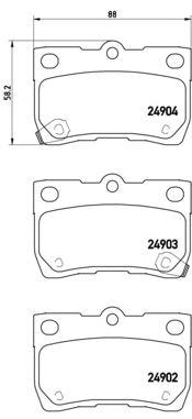 Комплект тормозных колодок BREMBO P 83 113