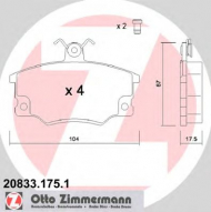 Комплект тормозных колодок ZIMMERMANN 20833.175.1