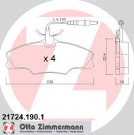 Комплект тормозных колодок ZIMMERMANN 21724.190.1