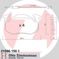 Комплект тормозных колодок ZIMMERMANN 21096.150.1