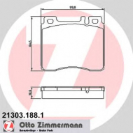 Комплект тормозных колодок ZIMMERMANN 21303.188.1