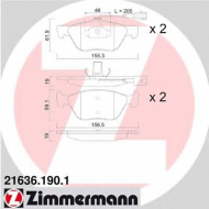 Комплект тормозных колодок ZIMMERMANN 21636.190.1
