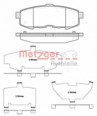 Комплект тормозных колодок METZGER 1160.00