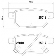 Комплект тормозных колодок HELLA 8DB 355 014-991