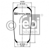Баллон пневматической рессоры FEBI BILSTEIN 38606
