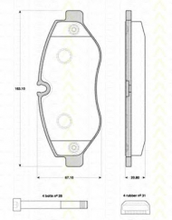 Комплект тормозных колодок TRISCAN 8110 10557