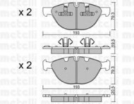 Комплект тормозных колодок METELLI 22-0823-0