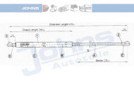 Газовая пружина JOHNS 60 08 95-91