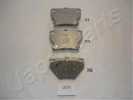 Комплект тормозных колодок JAPANPARTS PP-203AF