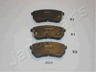 Комплект тормозных колодок JAPANPARTS PP-K04AF