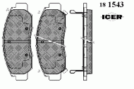 Комплект тормозных колодок ICER 181543