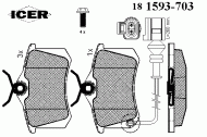 Комплект тормозных колодок ICER 181593-703