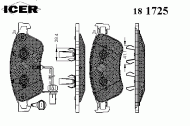 Комплект тормозных колодок ICER 181725