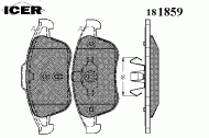 Комплект тормозных колодок ICER 181859