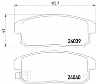 Комплект тормозных колодок PAGID T1403