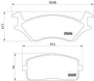 Комплект тормозных колодок PAGID T0833