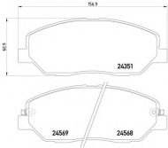 Комплект тормозных колодок PAGID T1602