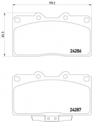 Комплект тормозных колодок PAGID T1559