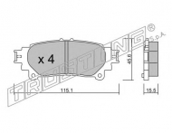 Комплект тормозных колодок TRUSTING 955.0