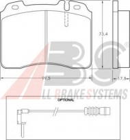 Комплект тормозных колодок A.B.S. 36716 OE