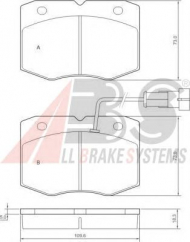 Комплект тормозных колодок A.B.S. 37265