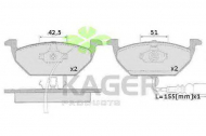 Комплект тормозных колодок KAGER 35-0508