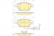 Комплект тормозных колодок GIRLING 6115502