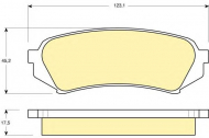 Комплект тормозных колодок GIRLING 6131989