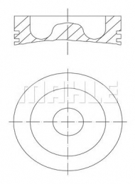 Поршень MAHLE ORIGINAL 061 70 00