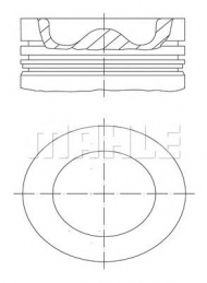 Поршень MAHLE ORIGINAL 004 67 00