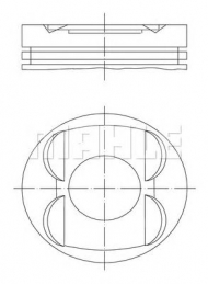 Поршень MAHLE ORIGINAL 001 14 00